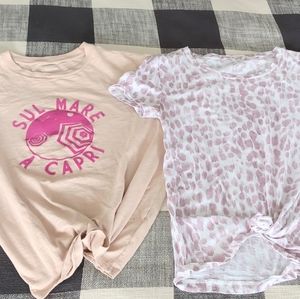Two J. Crew xs tee shirts
